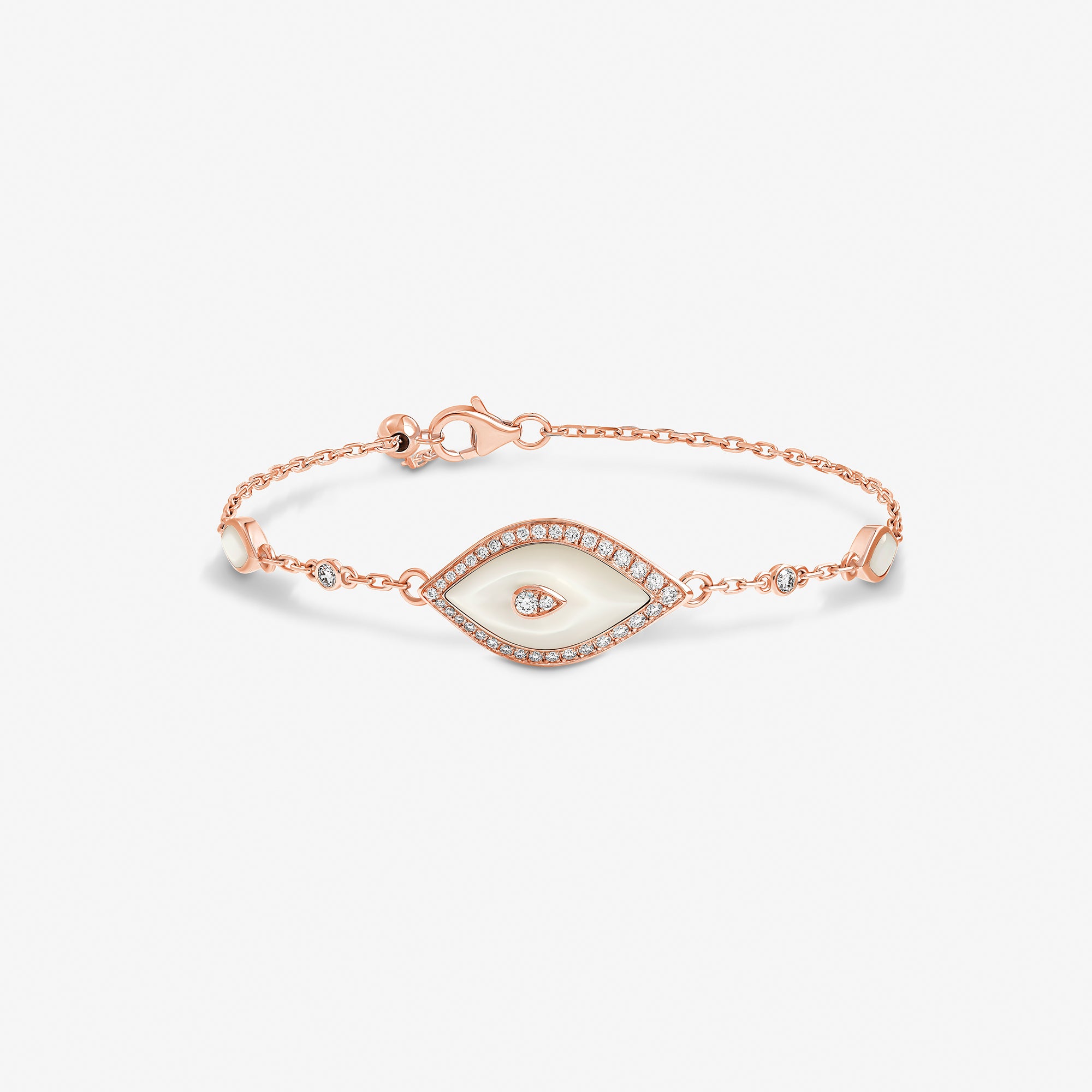 Ondes Forever chain bracelet with mother of pearls