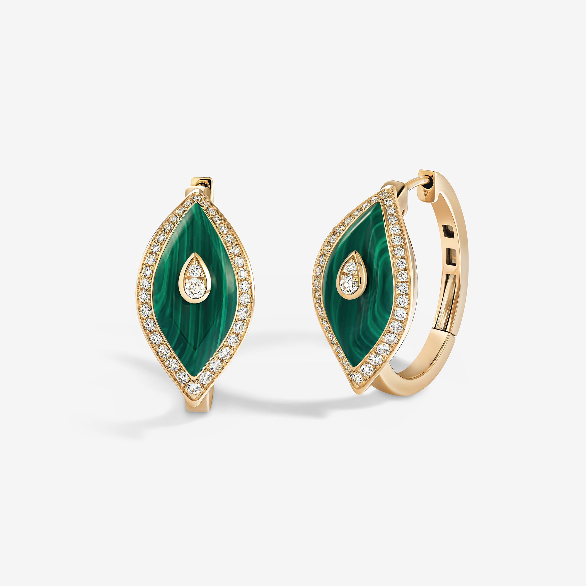 Ondes Forever earrings with malachites